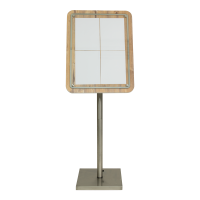 Securit® GLASS STAR Informationsdisplay 125 til 4xA4, eg - komplet kit