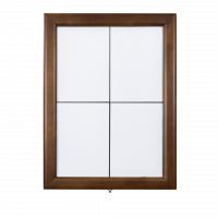 Securit&reg; CLASSIC LED Informationsdisplay panel til 4xA4, m&oslash;rk brun, hvidt lys