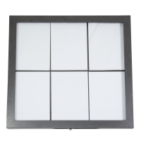 Securit&reg; COATED STEEL LED Informationsdisplay panel til 6xA4, sort, hvidt lys