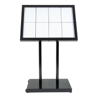 Securit® BLACK STAR XXL LED Informationsdisplay til 8xA4, sort - komplet kit