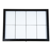 Securit&reg; BLACK STAR XXL LED Informationsdisplay panel til 8xA4, sort, hvidt lys