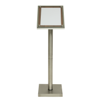 Securit® GLASS STAR Informationsdisplay 85 til 1xA4, valnød - komplet kit