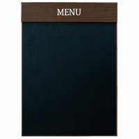 Modern A4 MENU clipboard med magnet clip, marron