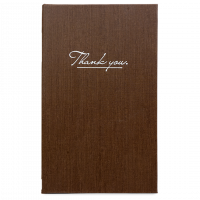 Modern THANK YOU regningsholder 13,5x21, marron