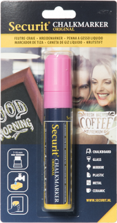 Securit® original kridtmarker med blokspids i pink