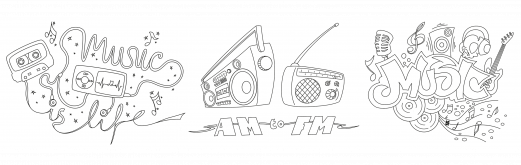 Securit® A2 windoodle Musik vindue design