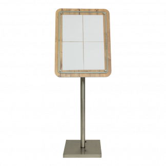 Securit® GLASS STAR Informationsdisplay 125 til 4xA4, eg - komplet kit