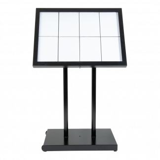 Securit® BLACK STAR XXL LED Informationsdisplay til 8xA4, sort - komplet kit