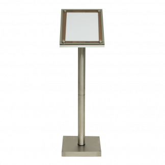 Securit® GLASS STAR Informationsdisplay 85 til 1xA4, valnød - komplet kit