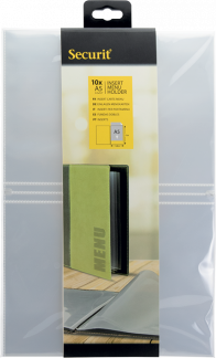 Menu Indsætsningsark A5 Transparent