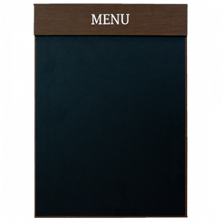 Modern A4 MENU clipboard med magnet clip, marron