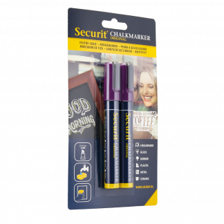 Securit® original kridtmarker sæt med to i violet