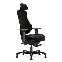 Kontorstol Coreza 24/7, L&aelig;der med glidesko