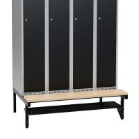 Skohylde til siddeb&aelig;nk og h&oslash;j benramme bredde 1200 mm