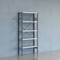 Lagerreol V06 Startsektion 2100x300 mm &Aring;ben / Galv