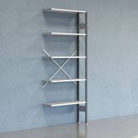 Lagerreol V06 F&oslash;lgesektion 2500x300 mm &Aring;ben / Galv