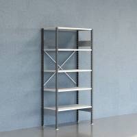 Lagerreol V06 Startsektion 2100x500 mm &Aring;ben / 7035