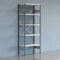 Lagerreol V06 Startsektion 2500x500 mm &Aring;ben / 7035