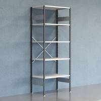 Lagerreol V06 Startsektion 2500x600 mm Åben / 7035