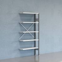 Lagerreol V06 F&oslash;lgesektion 2100x300 mm &Aring;ben / 7035