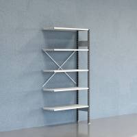 Lagerreol V06 F&oslash;lgesektion 2100x400 mm &Aring;ben / 7035