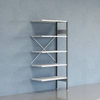 Lagerreol V06 F&oslash;lgesektion 2100x500 mm &Aring;ben / 7035