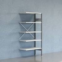 Lagerreol V06 F&oslash;lgesektion 2100x500 mm &Aring;ben / 7035