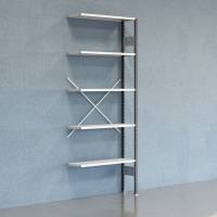 Lagerreol V06 F&oslash;lgesektion 2500x300 mm &Aring;ben / 7035