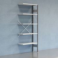 Lagerreol V06 F&oslash;lgesektion 2500x400 mm &Aring;ben / 7035