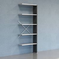 Lagerreol V06 F&oslash;lgesektion 2500x300 mm Lukket / Galv