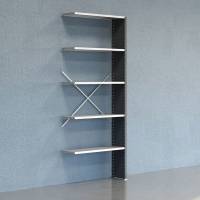 Lagerreol V06 F&oslash;lgesektion 2500x300 mm Lukket / Galv