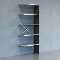 Lagerreol V06 F&oslash;lgesektion 2500x400 mm Lukket / Galv