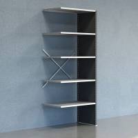 Lagerreol V06 F&oslash;lgesektion 2500x600 mm Lukket / Galv