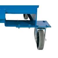 Distancebeslag for hjul til tippcontainer