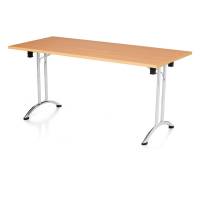 Bord Joanna, B&oslash;g 1600x800 mm, Krom understel