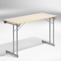 Konferencebord Kongress, Birk 1200x600 mm, Alugr&aring;t understel