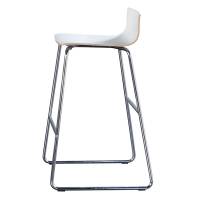 Barstol Cafe VII Hvid laminat / Krom