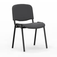 Iso stol, M&oslash;rk gr&aring; med sorte stoleben