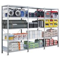 F&oslash;lgesektion Boltless lagerreol, rygkryds 3000x1300x300 250 kg/hylde