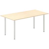 Skrivebord DNA, Birk 1600x800 mm I-ben/Alugr&aring;