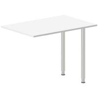 Skrivebord, tilbyg DNA Hvid 1000x600mm I-ben Alugr&aring;