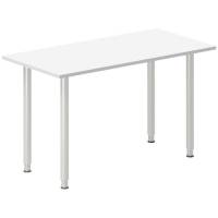 Skrivebord, tilbyg DNA Hvid 1200x600mm I-ben Alugr&aring;