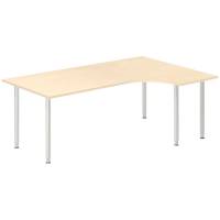 Skrivebord DNA, Birk 2000x1200 mm H&oslash;jre I-ben/Alugr&aring;