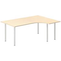 Skrivebord DNA, Birk 1800x1200 mm H&oslash;jre I-ben/Alugr&aring;