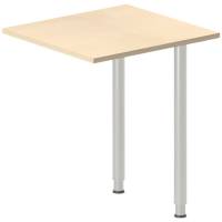 Skrivebord, tilbyg DNA Birk 600x600 mm I-ben Alugr&aring;