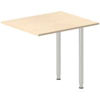 Skrivebord, tilbyg DNA Birk 800x600 mm I-ben Alugrå