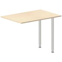 Skrivebord, tilbyg DNA Birk 1000x600 mm I-ben Alugr&aring;