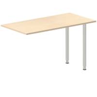 Skrivebord, tilbyg DNA Birk 1200x600 mm I-ben Alugr&aring;