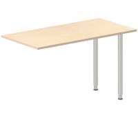 Skrivebord, tilbyg DNA Birk 1200x600 mm I-ben Alugr&aring;