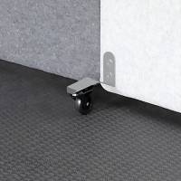 Fod med hjul til gulvsk&aelig;rm, 4 stk. Alugr&aring;